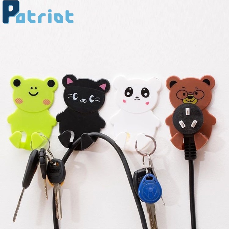 Móc treo gắn tường tự dính không cần khoan hình động vật hoạt hình dễ thương sáng tạo
