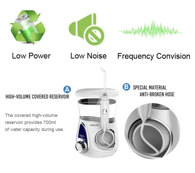 Máy tăm nước gia đình chính hãng waterpulse v600/ v600g  tặng kèm bàn chải đánh răng boss