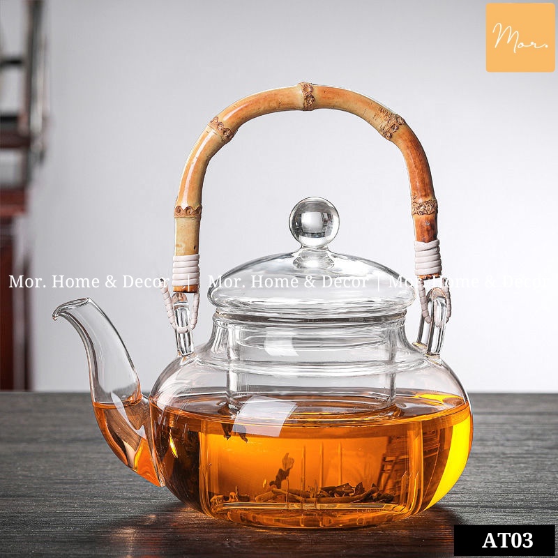 Ấm trà thuỷ tinh chịu nhiệt - 600ml - AT03