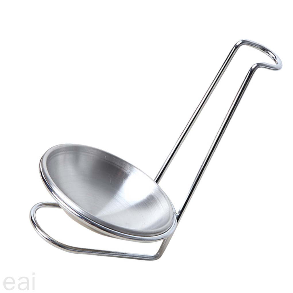 [eai]Vertical Spoon Rest Stainless Steel Ladle Spoon Strainer Scoop Holder Cooking Utensils Bracket Home Kitchen Tool
