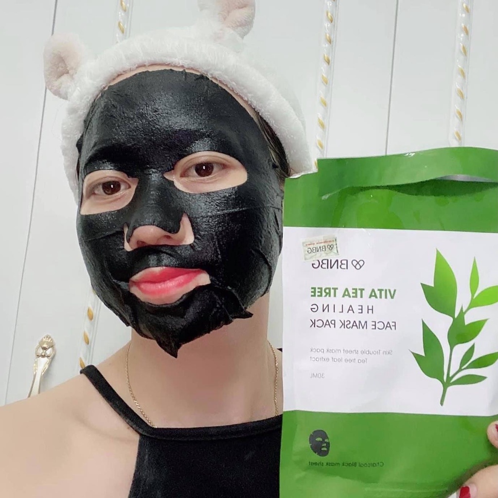Combo 10 Mặt nạ tràm trà BNBG thải độc da, giảm mụn Vita Teatree Healing Face Mask Pack 30ml NPP Tido88