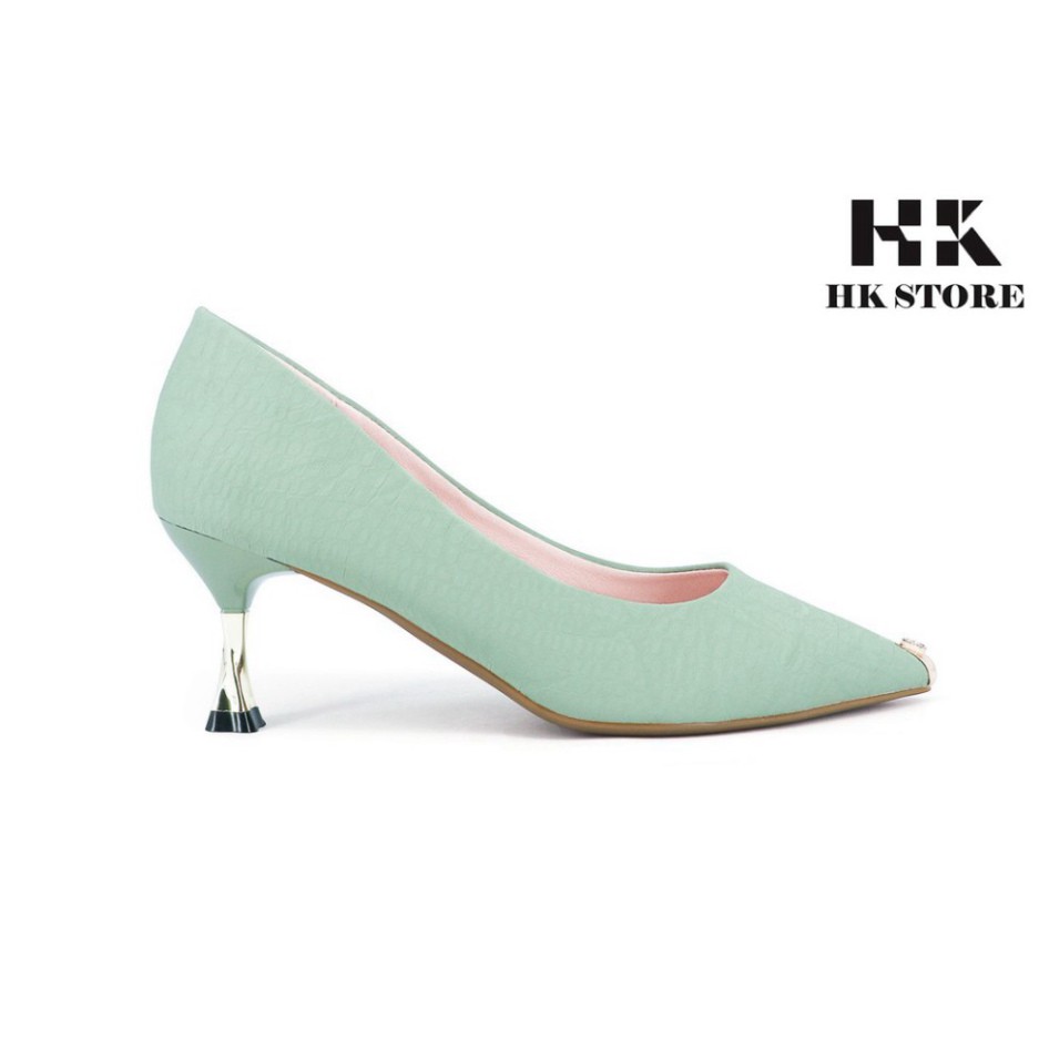 Giày công sở nữ ❤️ HK.STORE❤️ da bò dập vân hàng đẹp da cao cấp siêu đẹp kết hợp gót nhọn sang chảnh 5cm cực xinh xắn.