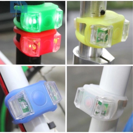 Đèn led tín hiệu phía sau xe đạp chất liệu silicon