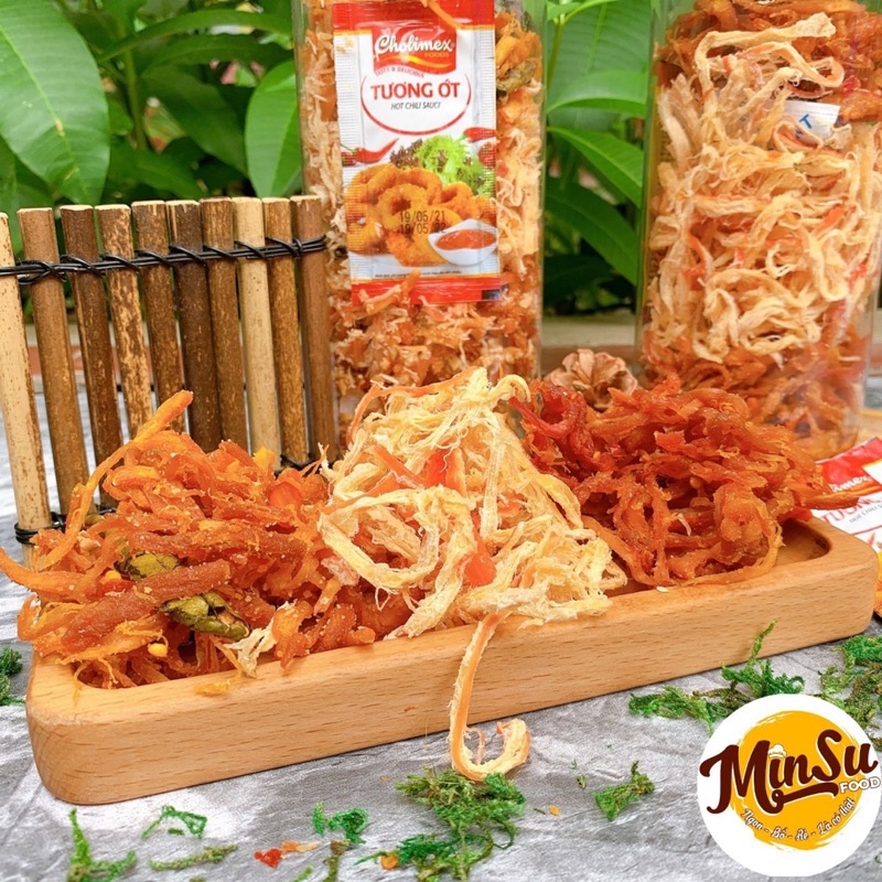 Mực xé sợi hấp nước dừa 250g