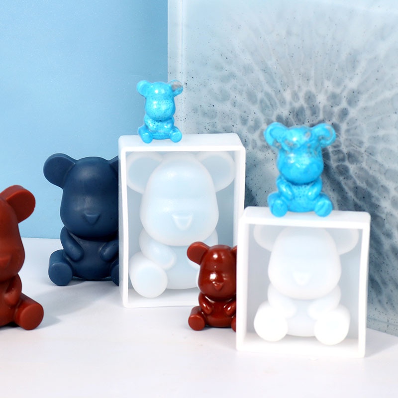 Khuôn Silicone Hình Gấu Violent 3d Làm Trang Sức Thủ Công
