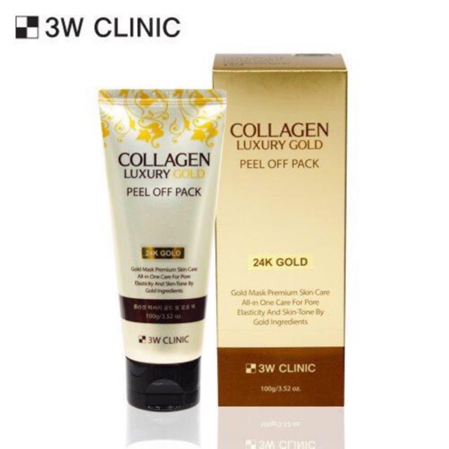 MẶT NẠ LỘT TINH CHẤT COLLAGEN &LUXURY GOLD PEEL OFF PACK 3W CLINIC 100ML