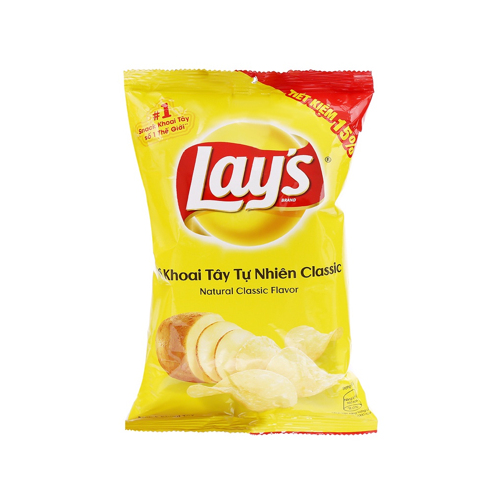 Bánh snack khoai tây Lays nhiều vi gói nhỏ 38g - Lay's 38g