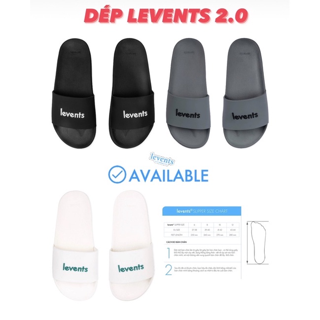 Dép Slipper Levents 2.0( Full box có double box bên ngoài bảo vệ)