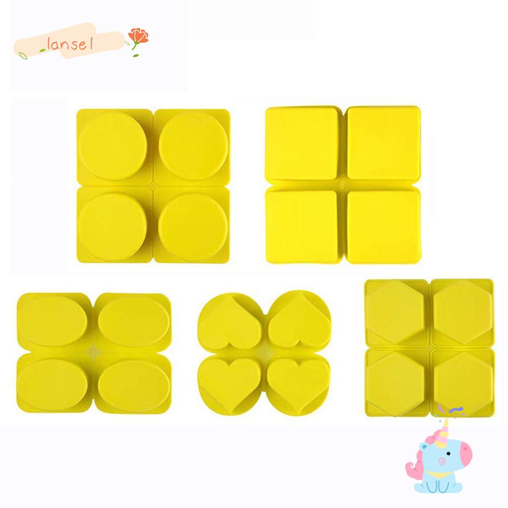 Khuôn Silicone Làm Xà Phòng Handmade 3D 4 Ngăn Hình Bàn Chân Em Bé