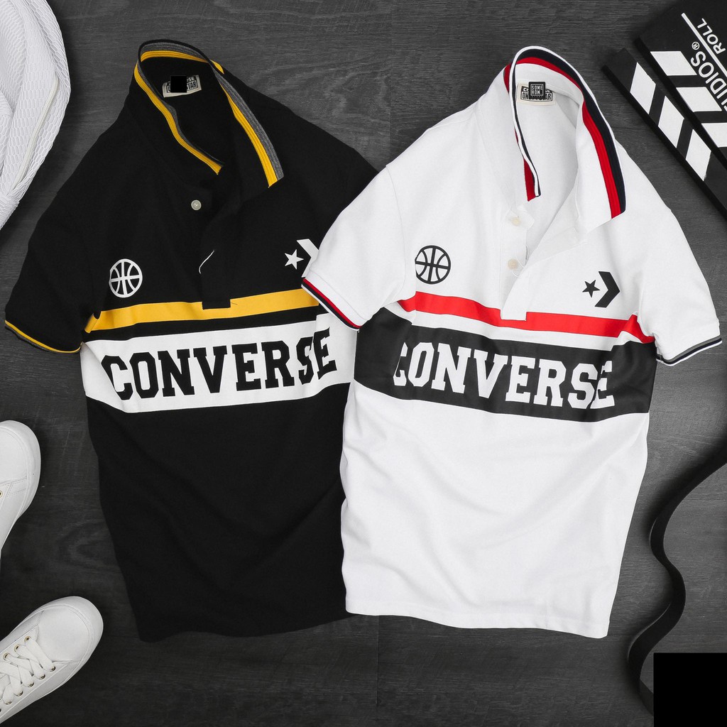 Áo thun Polo Convers xuất xịn màu đen | BigBuy360 - bigbuy360.vn