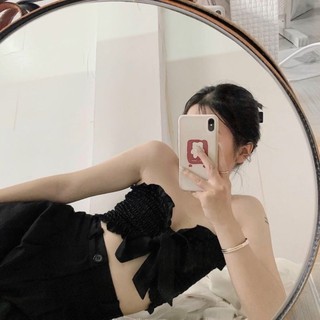 Áo ống phối dây cột nơ