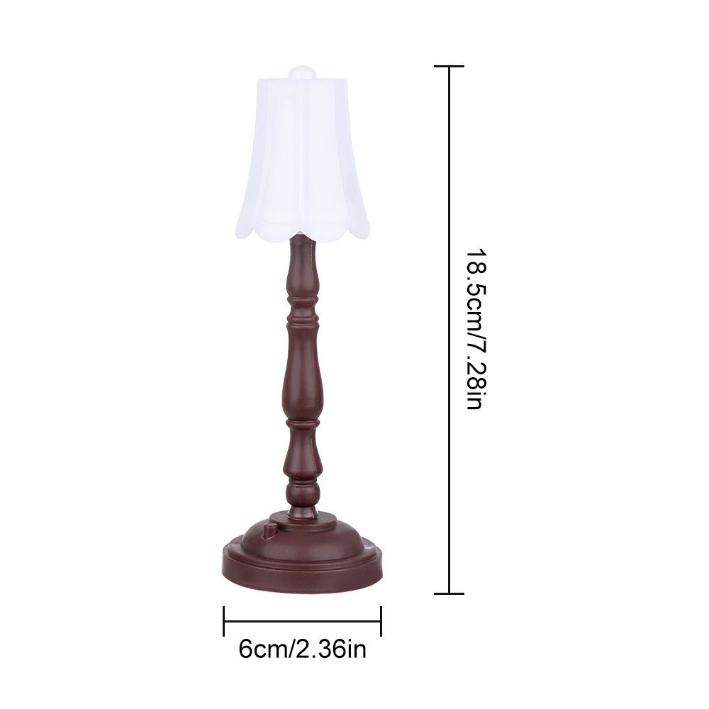 Đèn LED Đọc Sách Để Bàn Mini Phong Cách Châu Âu Retro 1:12 Dành Cho Nhà Búp Bê