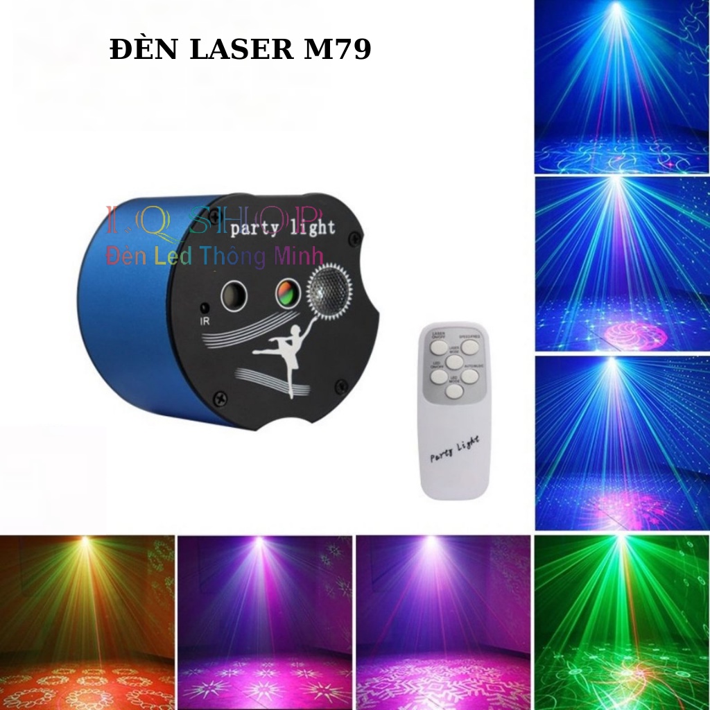 Đèn Laser Phòng Bay Mini Cảm Biến Theo Nhạc Dùng Cho Phòng Bay Karaoke Bar...