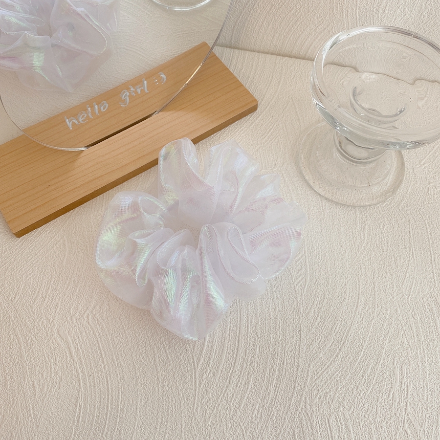 Dây Cột Tóc Scrunchies Màu Sắc Lấp Lánh