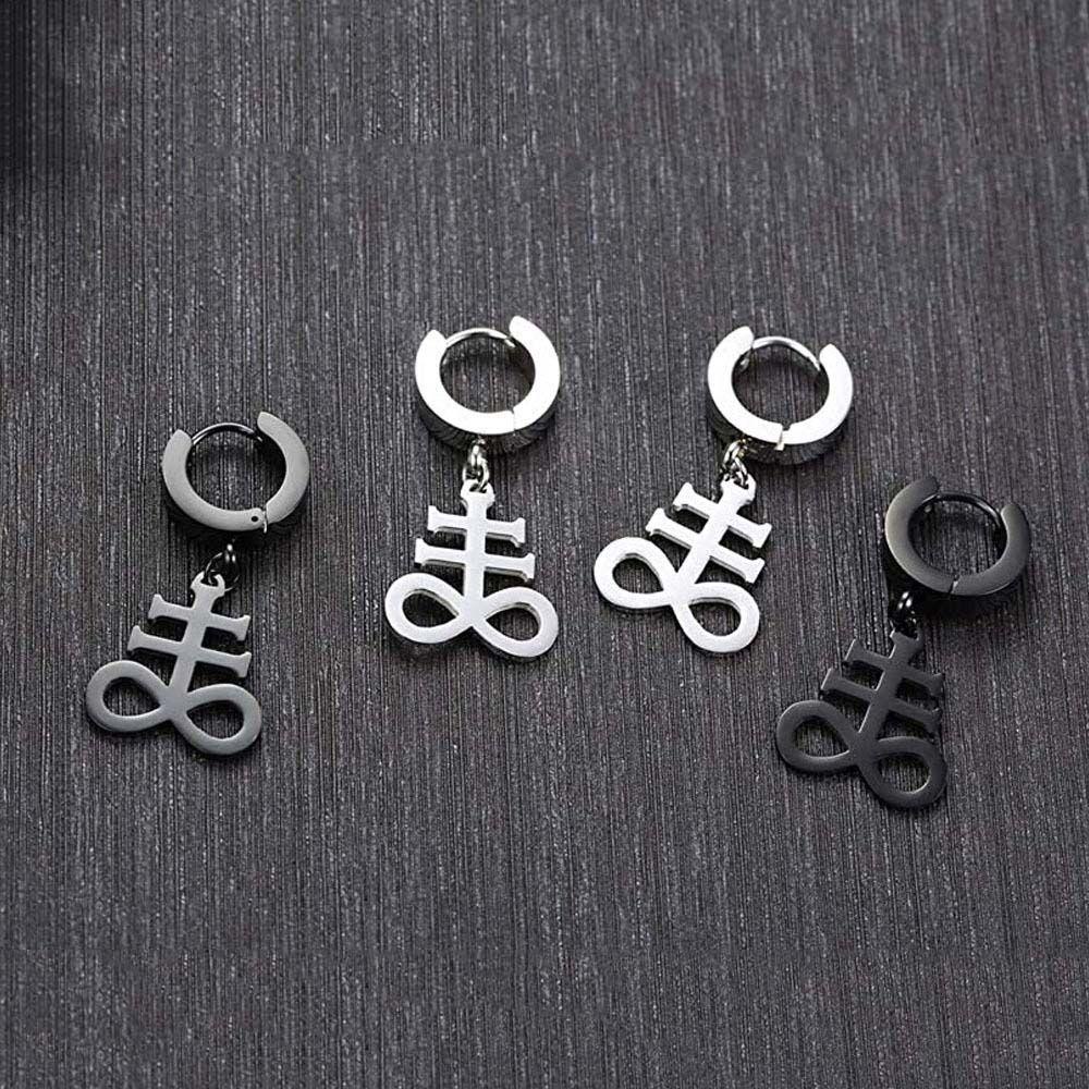 Bông Tai Hình Thánh Giá Thời Trang Dành Cho Nam|Bông Tai Thép Titan Màu Sắc Hình Thánh Giá