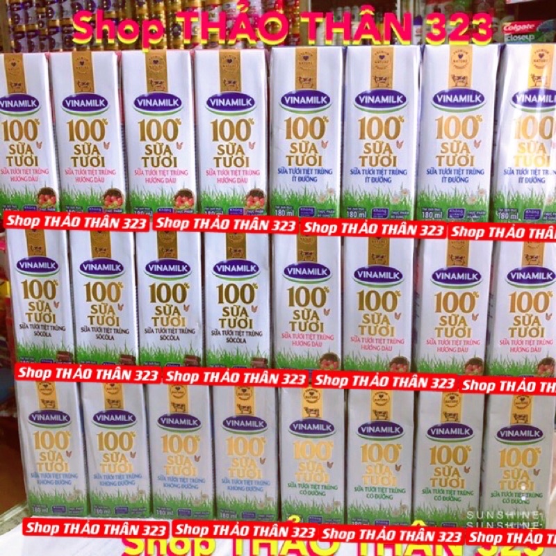 Sữa  không Tươi 100% Vinamilk 180ml (1lốc x 4lốc)