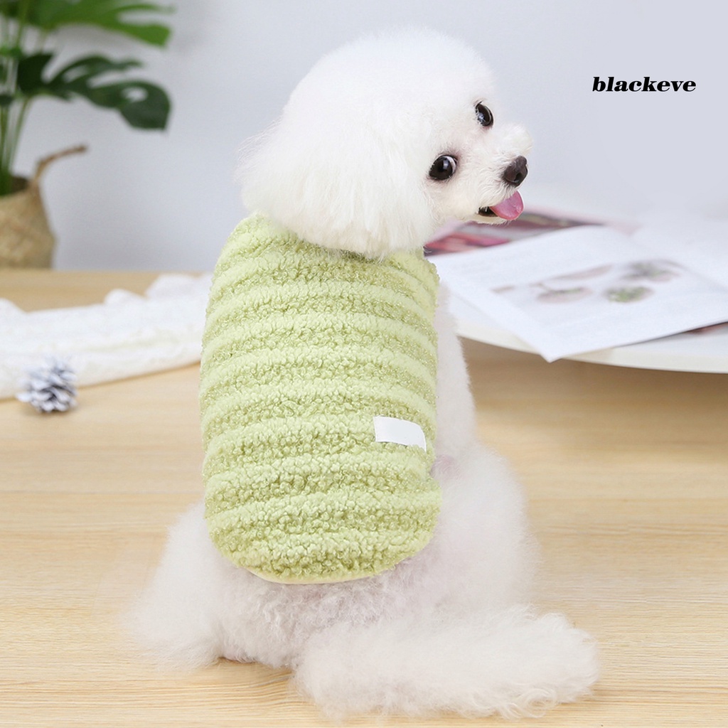 Áo giữ ấm họa tiết kẻ sọc chất liệu thân thiện với làn da thoải mái dành cho thú cưng