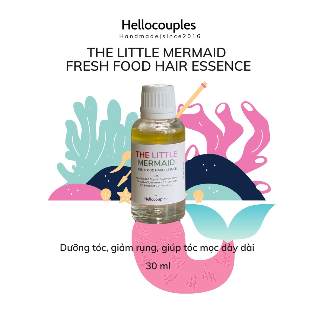 TINH CHẤT DƯỠNG MỌC TÓC THE LITTLE MERMAID FRESH FOOD HAIR ESSENCE Hellocouples Handmade