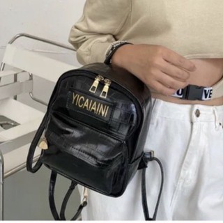 balo mini da vân rắn phối xích