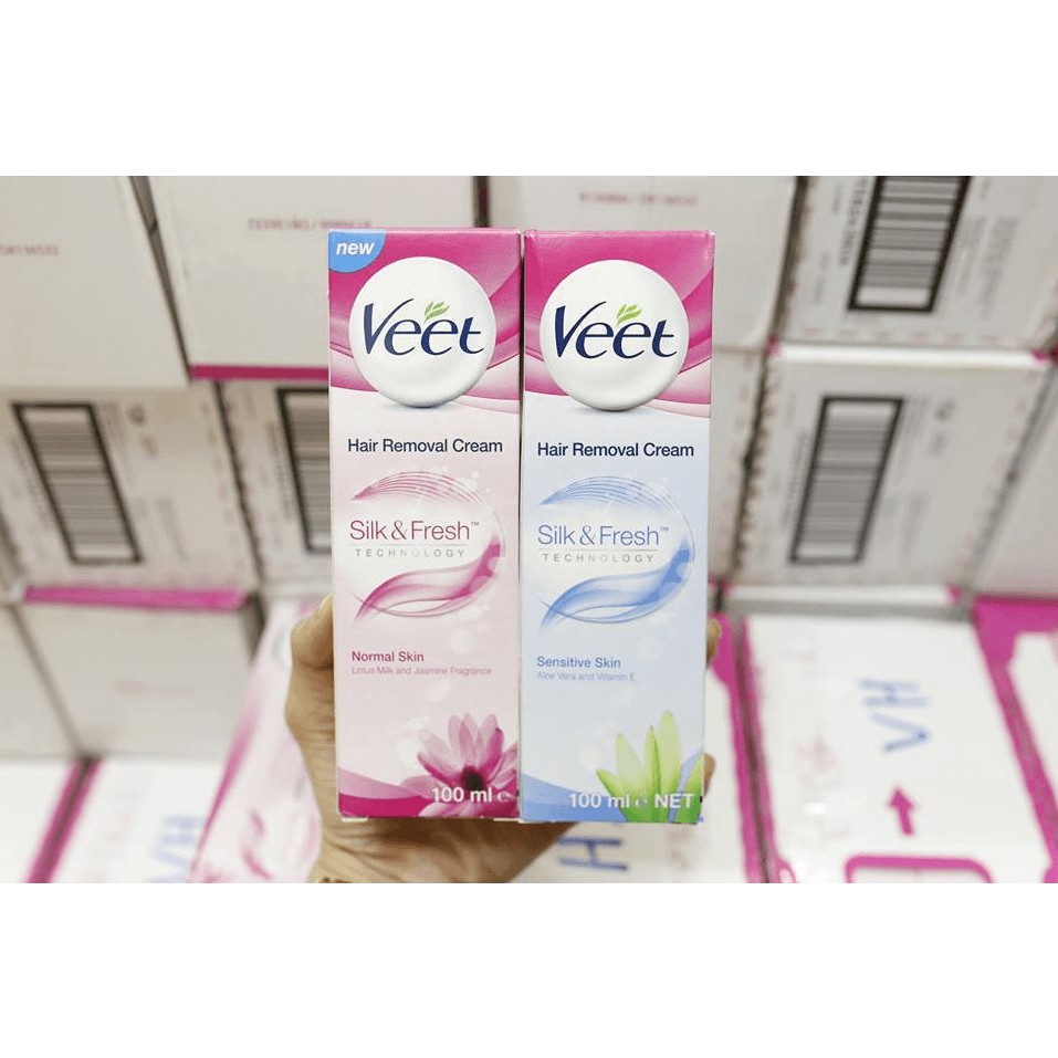 Kem Tẩy Lông Veet 100ml wax lông  vùng nách chân tay bikini mềm mịn không gây kích ứng an toàn cho da