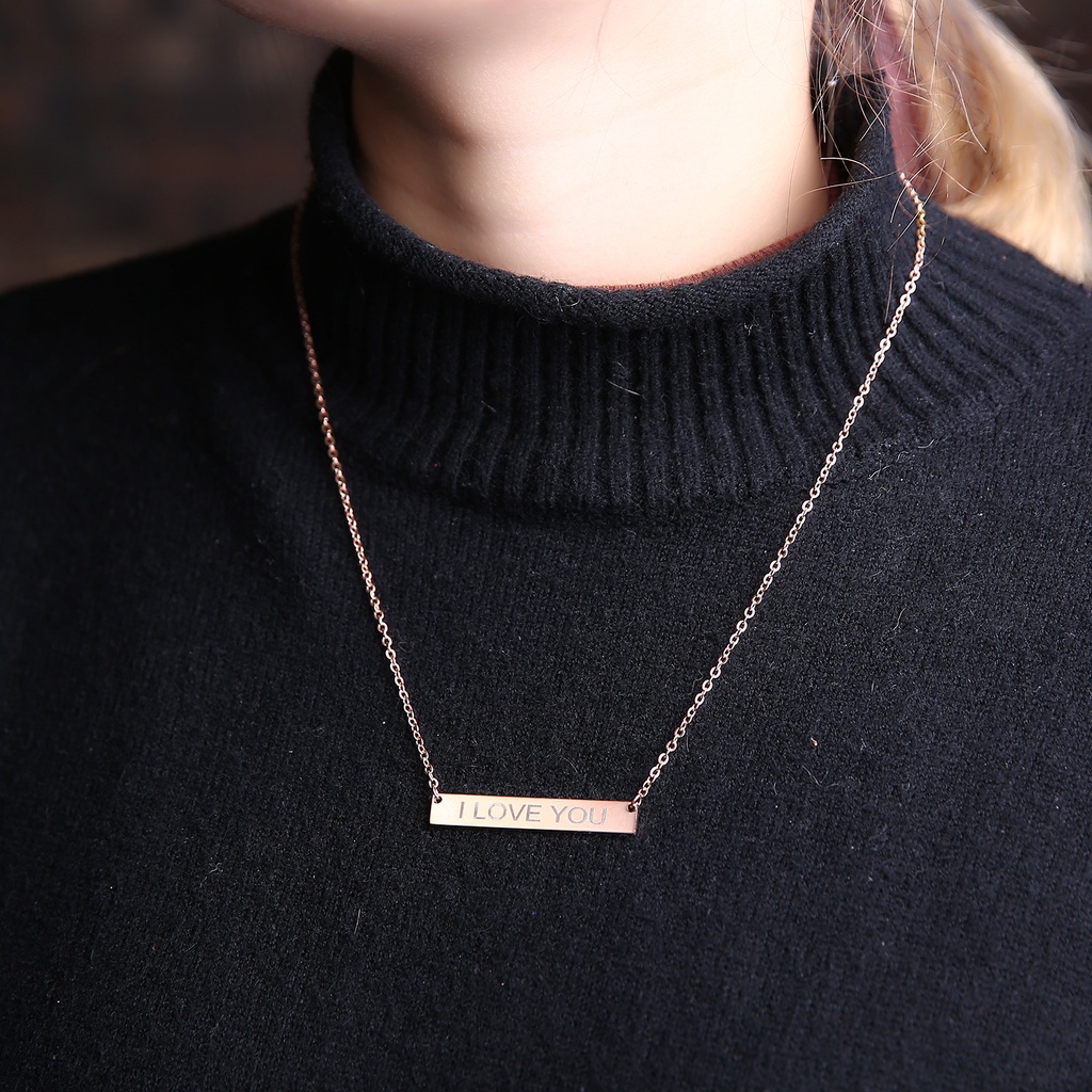 Vòng cổ Bằng Thép Không Gỉ Thời Trang Hàn Quốc Cho Nam Nữ