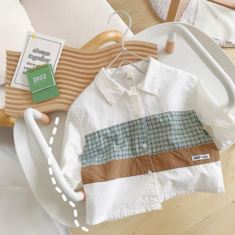 Bộ sơ mi dài tay kẻ quần bò cho bé trai 8-20kg Namkidshop (V803)