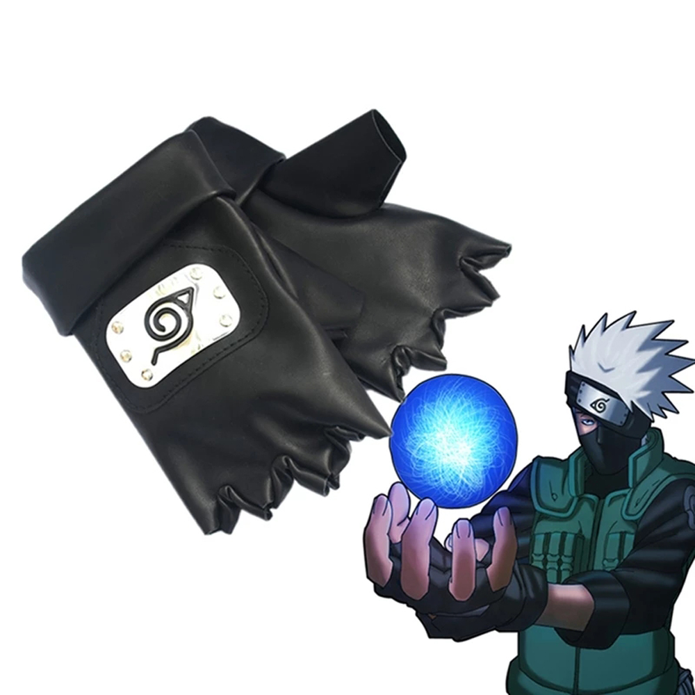 Găng Tay Da Hở Ngón Hóa Trang Kakashi Anime Naruto