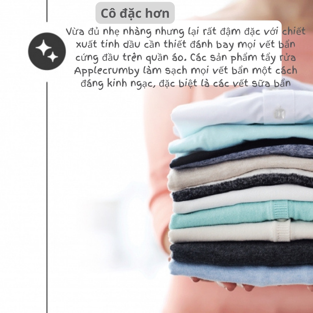 Nước giặt quần áo Applecrumby Laundry Detergent hữu cơ hương cam quýt cho bé 1000 ml