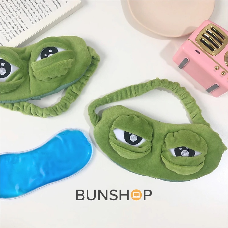 Bịt mắt mặt nạ che mắt ngủ ếch xanh Pepe sad frog