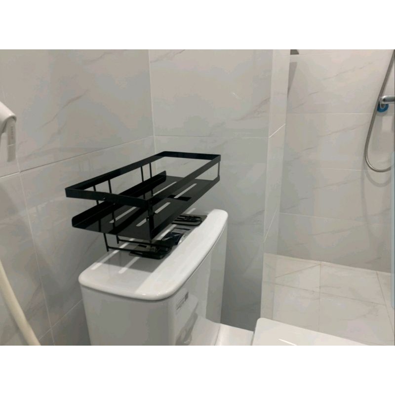 Kệ để đồ toilet Song Tâm tặng kèm miếng dán siêu dính