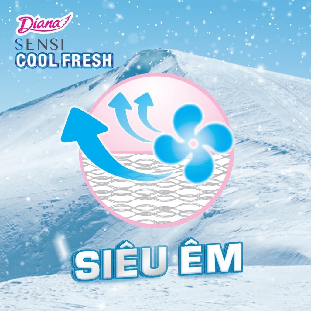 Băng Vệ Sinh Diana Siêu Thấm Cool Fresh 8 miếng