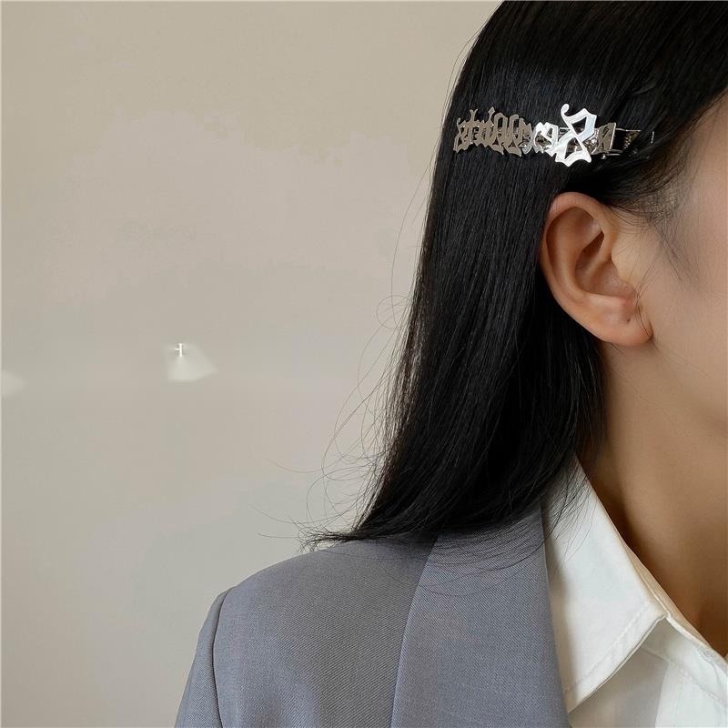 Kẹp Tóc Họa Tiết Chữ Phong Cách Âu Mỹ Thời Trang Cho Nữ