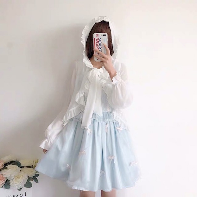 [có sẵn] Áo choàng Lolita áo choàng voan có mũ | BigBuy360 - bigbuy360.vn