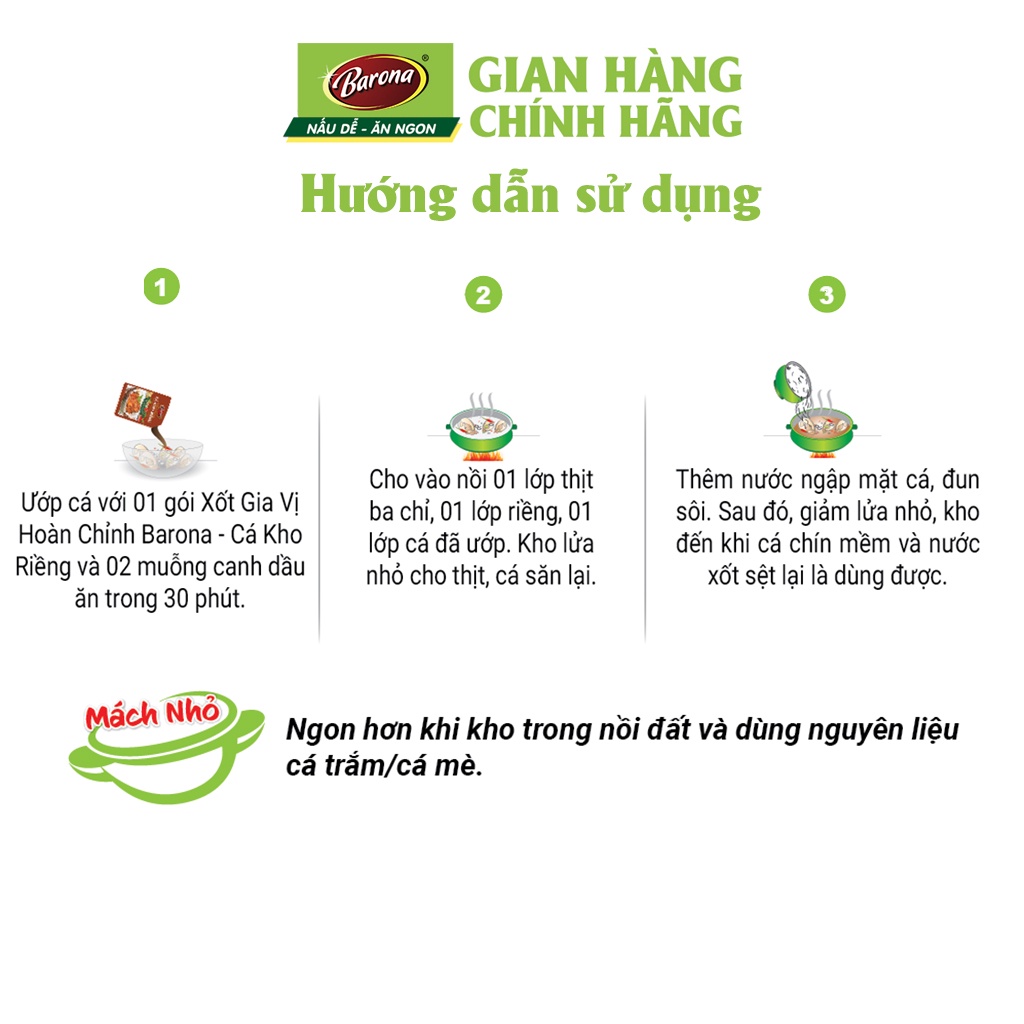 Mã bmbau50 giảm đến 50k đơn 99k gia vị kho riềng barona 80g ướp ngon chuẩn - ảnh sản phẩm 4