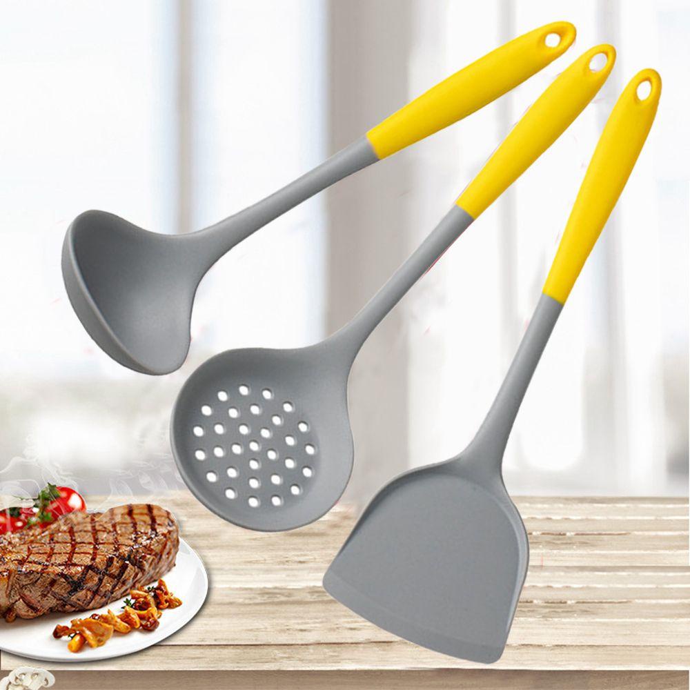 Muỗng Làm Bánh Bằng Silicone Chống Dính Tay Cầm Dài Tiện Dụng