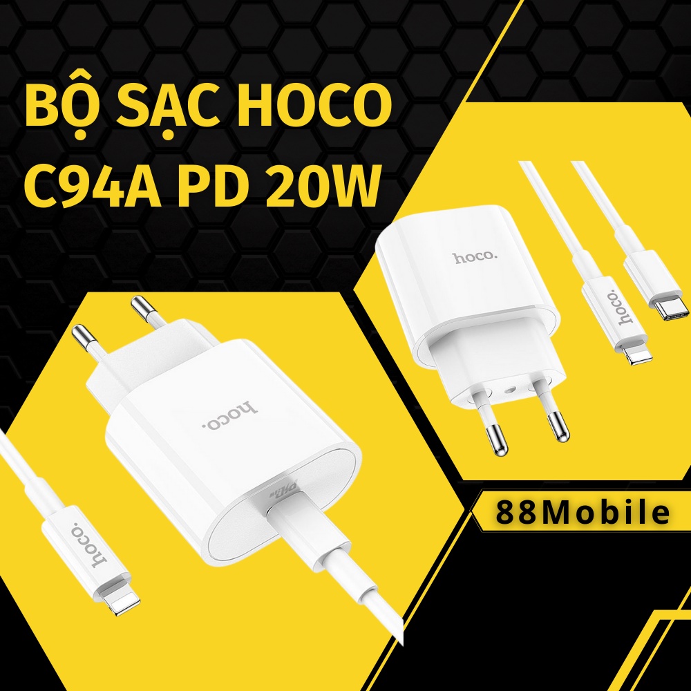 Bộ Sạc Hoco C94A Type-C Sạc Nhanh PD 20W 88Mobile