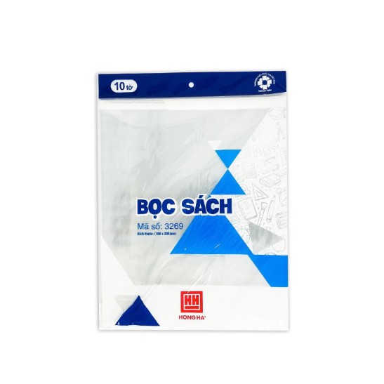 Nilon Bọc sách GK cấp 2, 3 Hồng Hà 3269 (190×265mm)