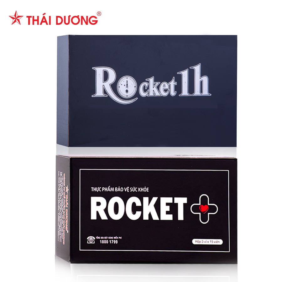 Bộ sản phẩm hỗ trợ toàn diện sinh lý nam giới Rocket 1h & Rocket Plus - Sao Thái Dương