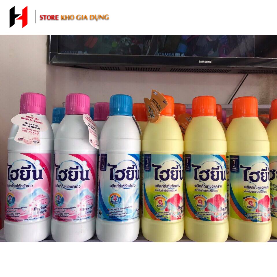 Nước Tẩy Quần Áo Trắng Và Màu Hygiene 250ml Thái Lan Cao Cấp Chính Hãng