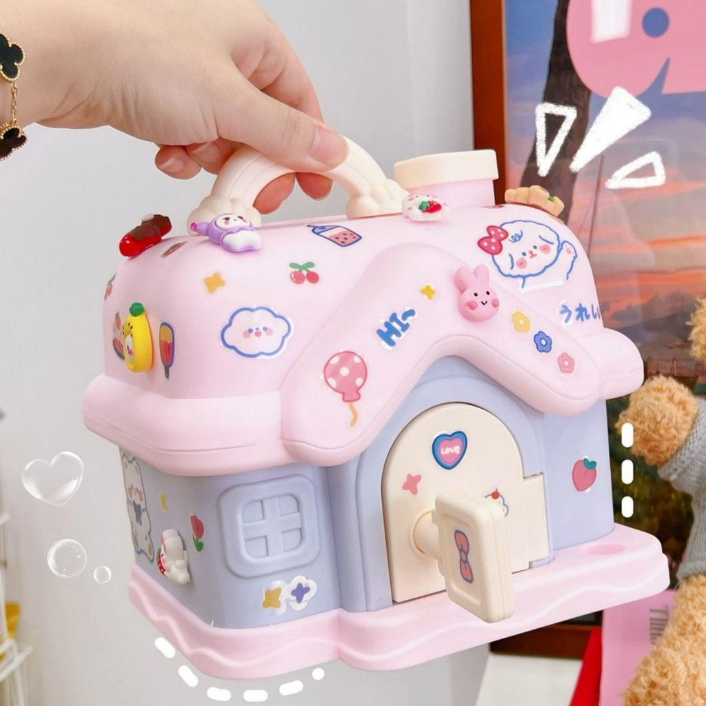 Hộp đựng tiền tiết kiệm ngôi nhà nhỏ màu pastel ngọt ngào SH102