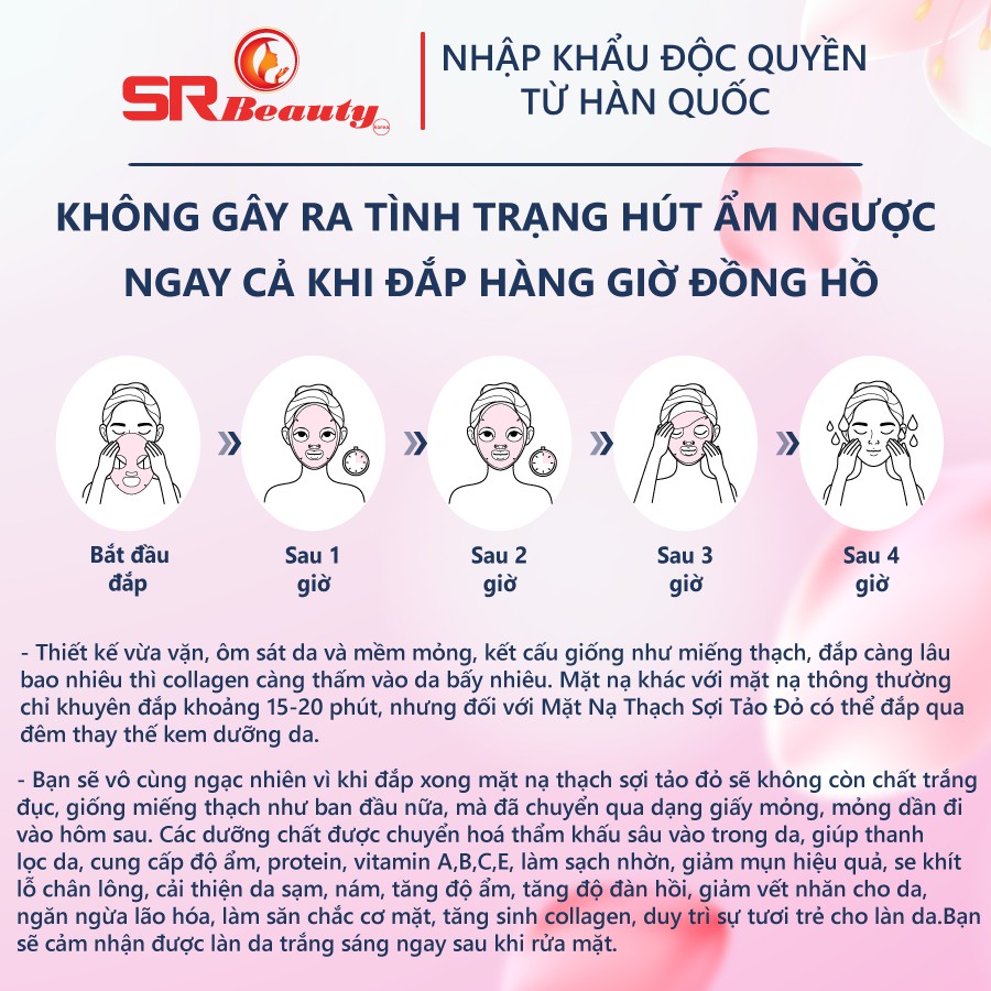 Mặt nạ Hàn Quốc- Red hong whitening & anti - wrinkle Mask (Facial Mask Hàn Quốc chính hãng 100%)