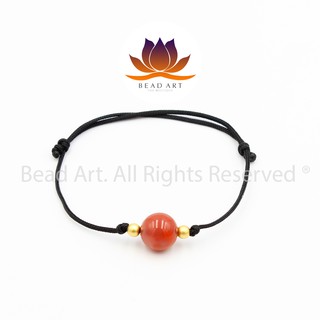 Vòng Tay Handmade Đá Agate Đỏ Cam 8MM, Vòng Tay Phong Thuỷ, Mệnh Hoả, Mệnh Thổ S50 - Bead Art