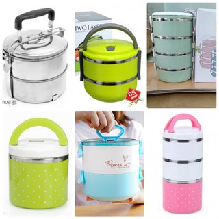 [GIÁ SỈ] HỘP ĐỰNG CƠM CAMEN INOX - CHẤM BI 2,3,4 TẦNG GIỮ NHỆT [SALE]