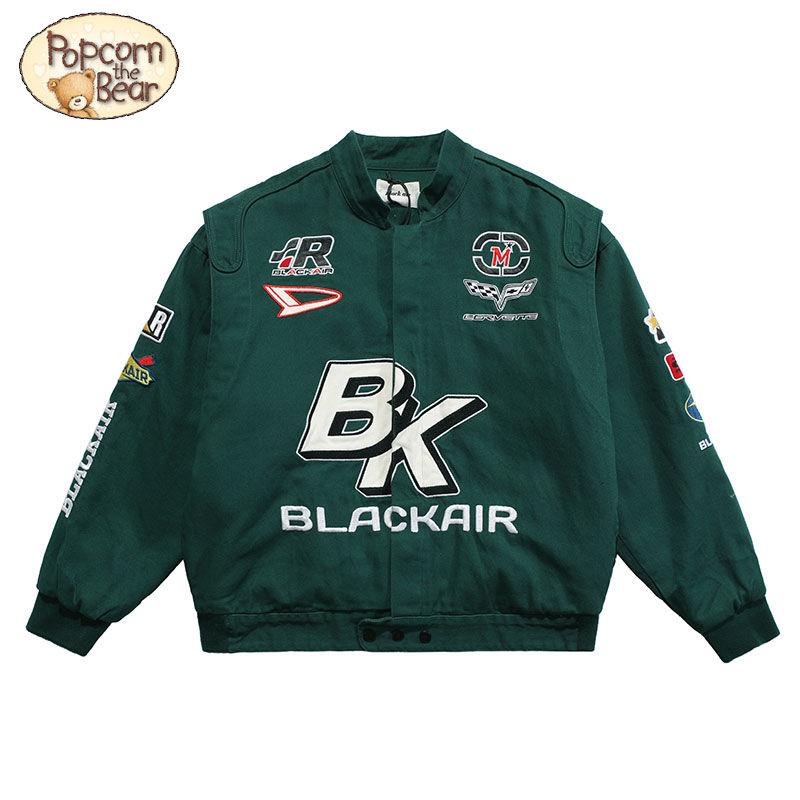 Áo Khoác Dáng Rộng Thêu Họa Tiết Kiểu Retro Mỹ 2022 Cá Tính Cho Nam Và Nữ