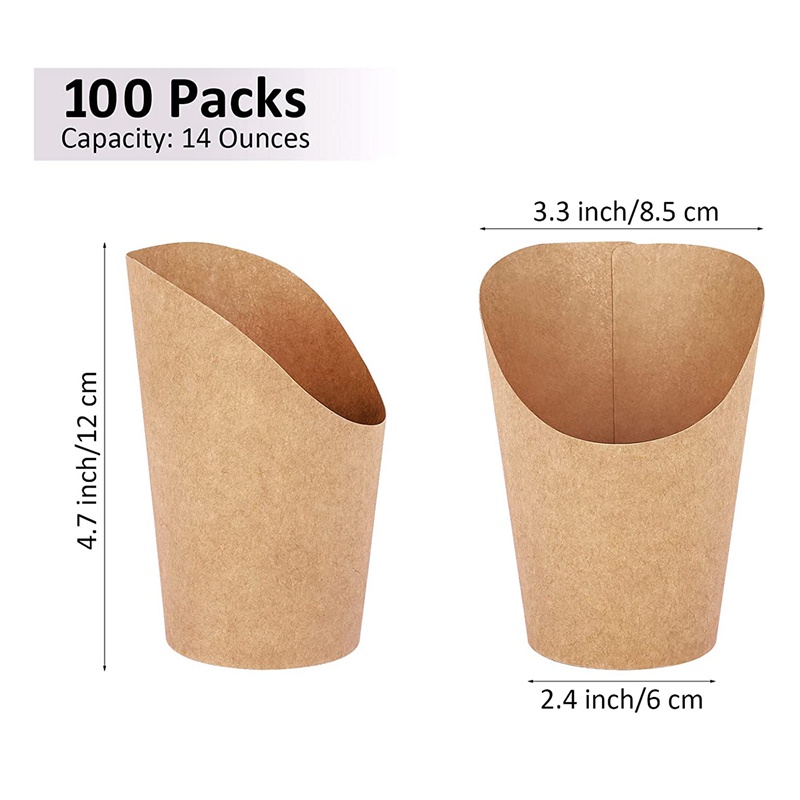 Set 100 Giá Đỡ Cốc Giấy Đựng Bắp Rang Bơ 14 Ounces Phân Hủy Được