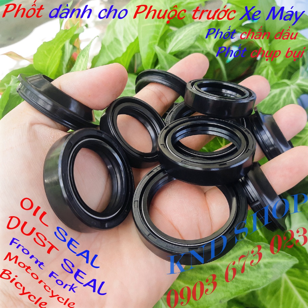 Phớt chắn bụi phuộc trước cho xe Dream, Wave, Airblade, Furture, Ex,..hiệu NSH VC 26*37, loại vòng đệm cao su |KND Shops