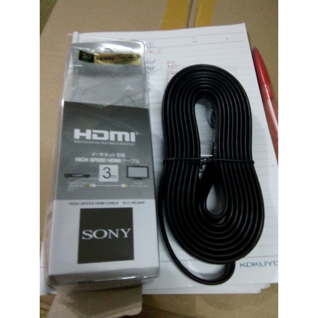 Dây Cáp Tín Hiệu HDMI Dùng Cho Máy Tính Để Bàn PC Máy Chiếu Tivi Đầu Ghi Camera Sony 3m Dẹt Full HD 1080