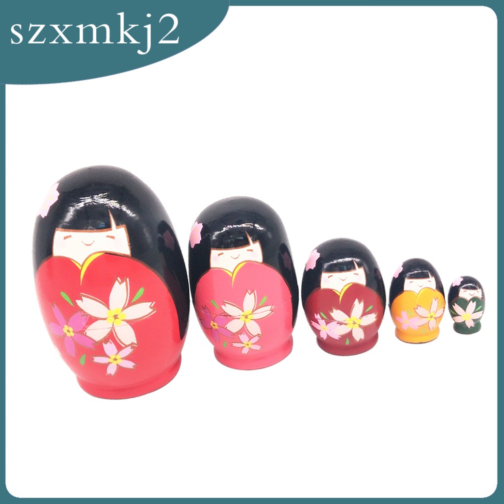 Set 5 Búp Bê Nga Bằng Gỗ szxmkj2