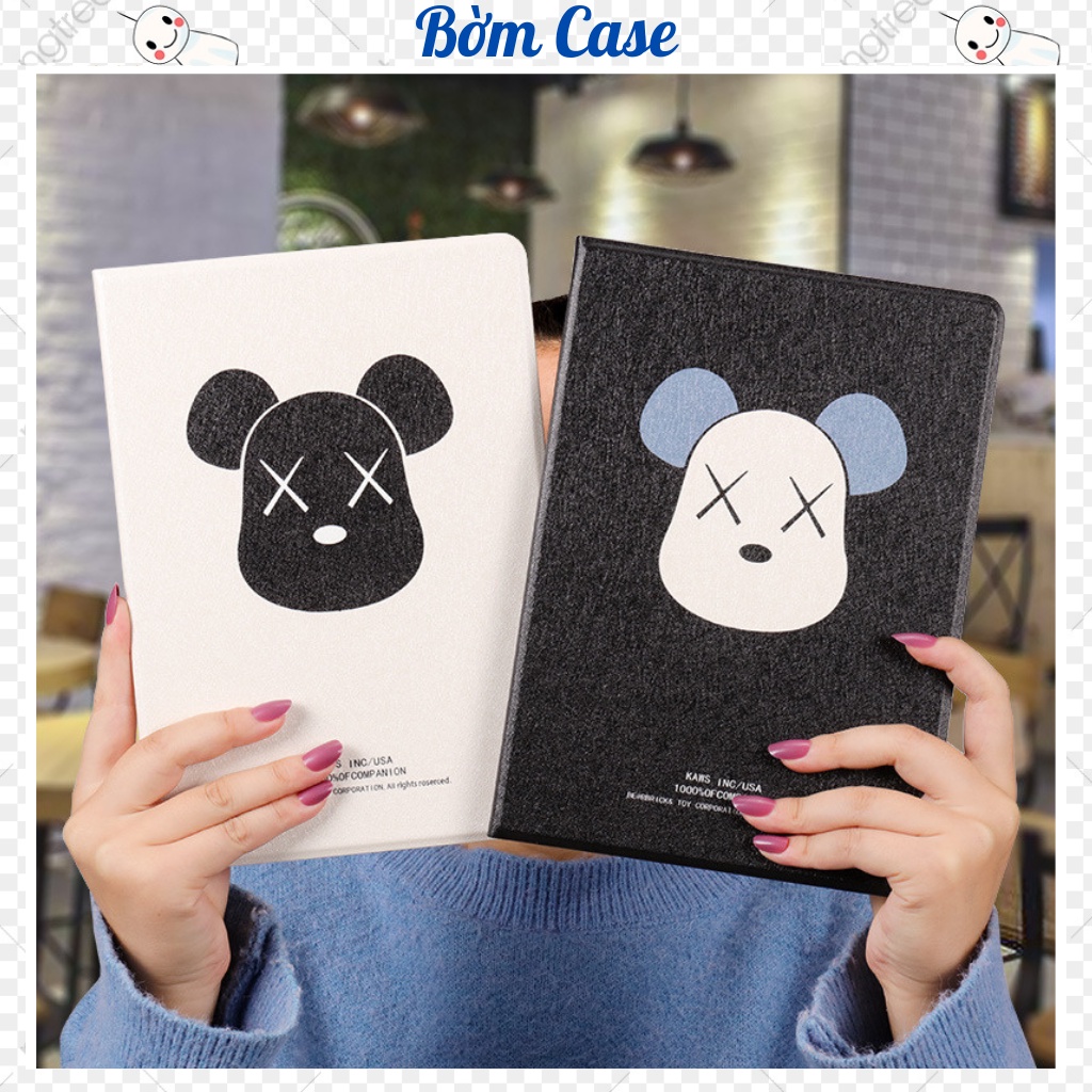 Ốp ipad Silicon Đầu chú gấu đẹp ốp ipad Air 1,2,3,4,5 - Gen 5,6,7,8,9,10 - Pro 11,10.5...BỜM CASE