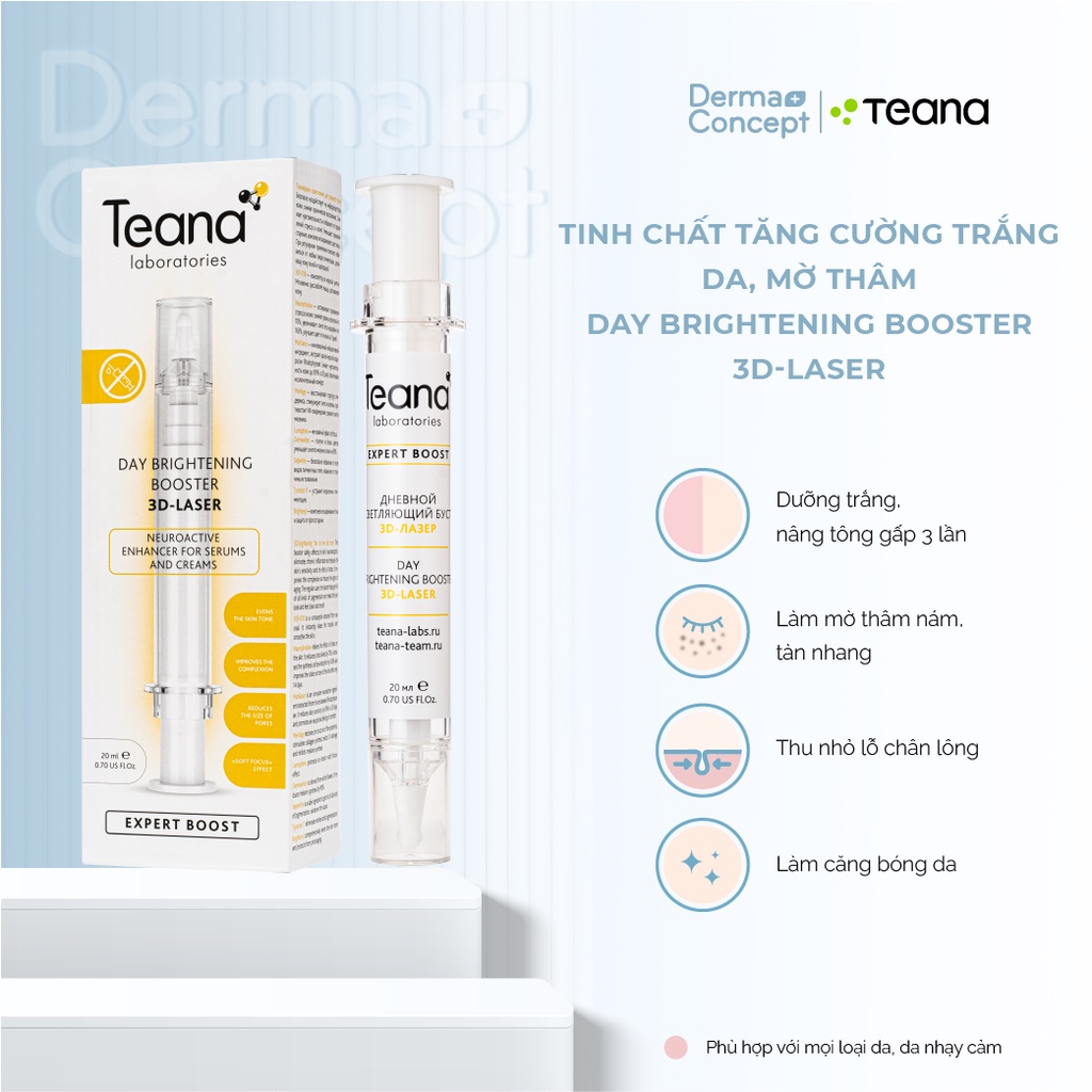 Tinh chất tăng cường Teana Booster Day Brightening 3D-Laser làm sáng, trắng da, mờ thâm nám, tàn nhang - 20ml